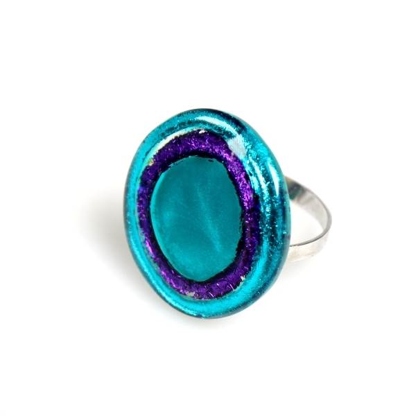 Pacific Resin Pebble Round Ring | The Jewellery Stop