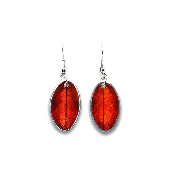 Orange Leaf on Coco Fish Hook Earrings | The Jewellery Stop