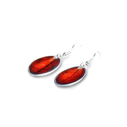 Orange Leaf on Coco Fish Hook Earrings | The Jewellery Stop