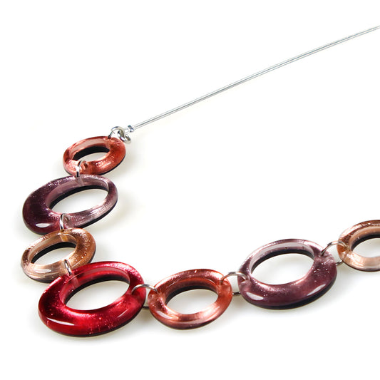 Rose Hollow Circles Necklace | The Jewellery Stop