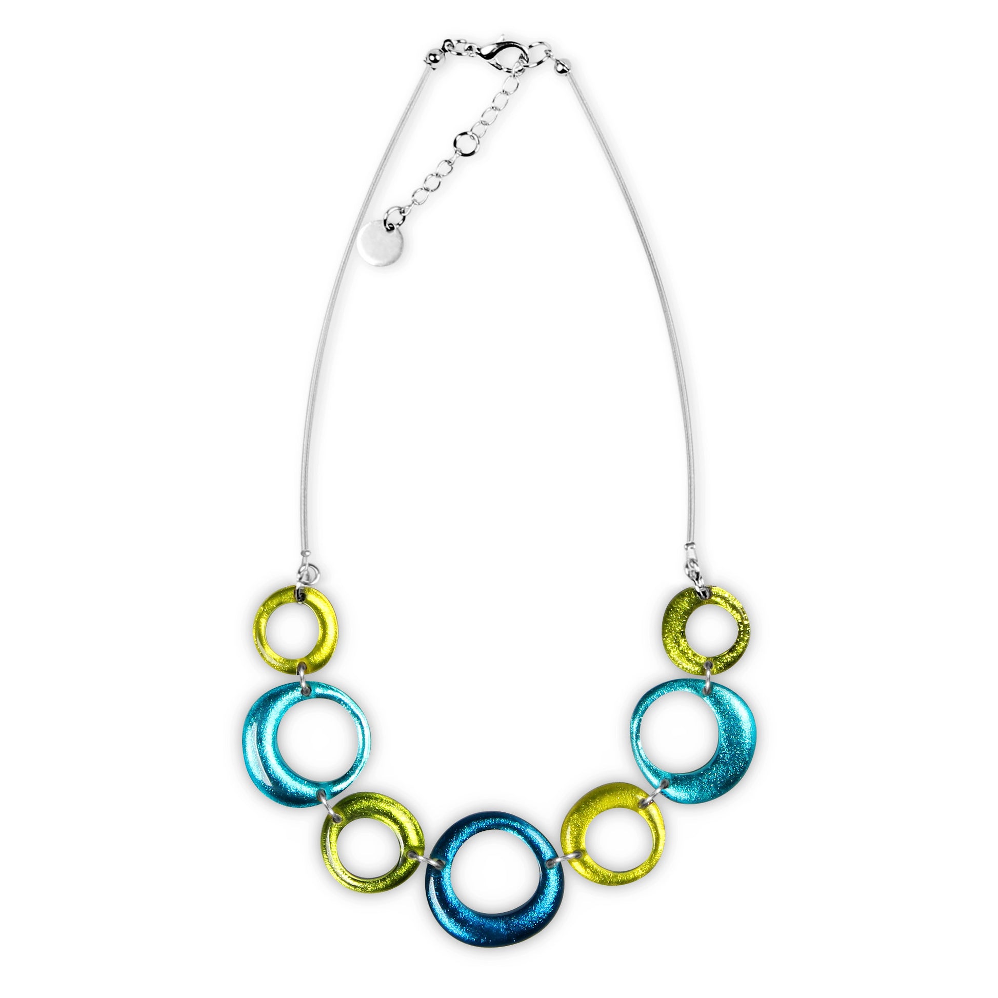 Seaweed Hollow Circles Necklace