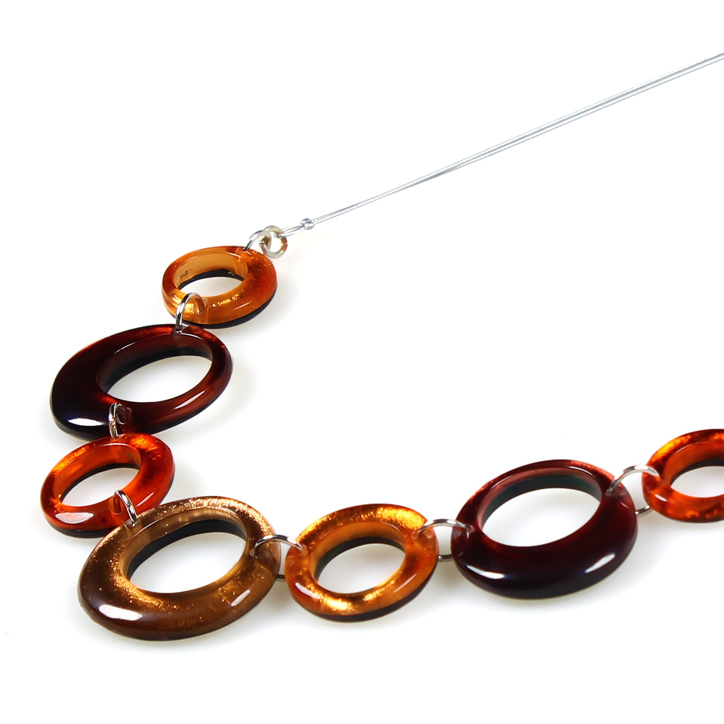 Spice Hollow Circles Necklace