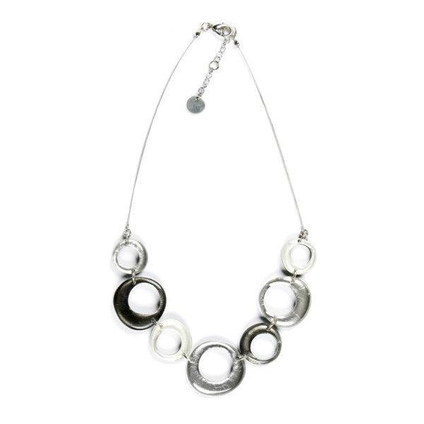Steel Hollow Circles Necklace