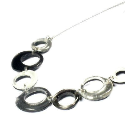Steel Hollow Circles Necklace