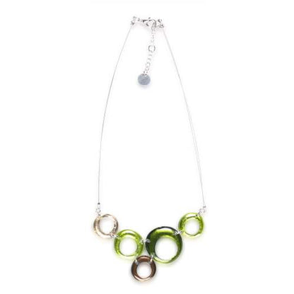 Forest Hollow Circles Bib Necklace