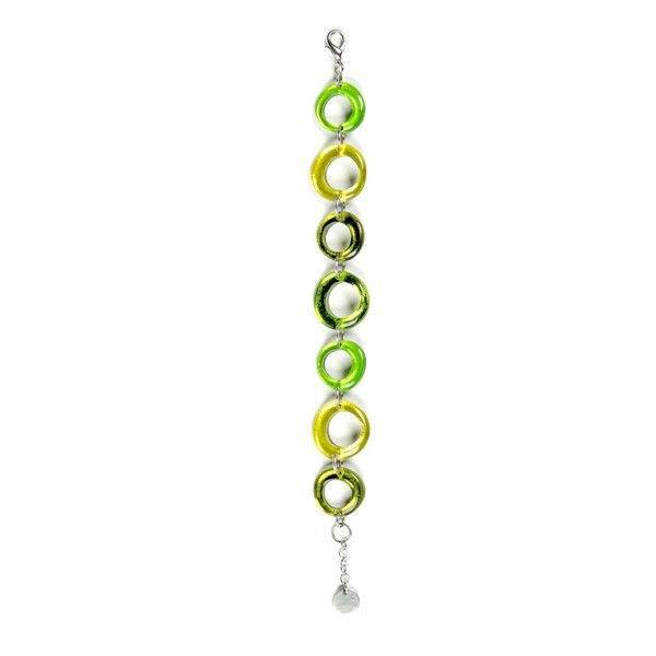 Peridot Hollow Circles Bracelet | The Jewellery Stop