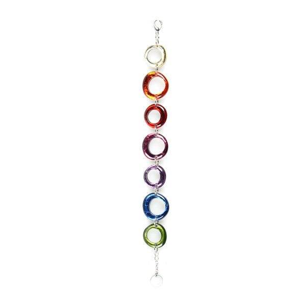 Rainbow Hollow Circles Bracelet | The Jewellery Stop