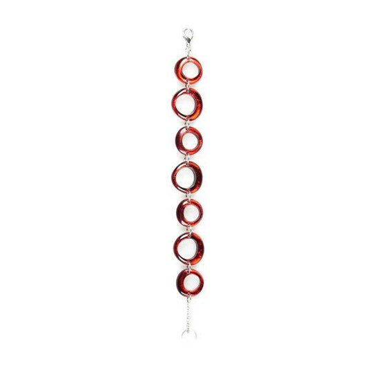 Red Hollow Circles Bracelet | The Jewellery Stop