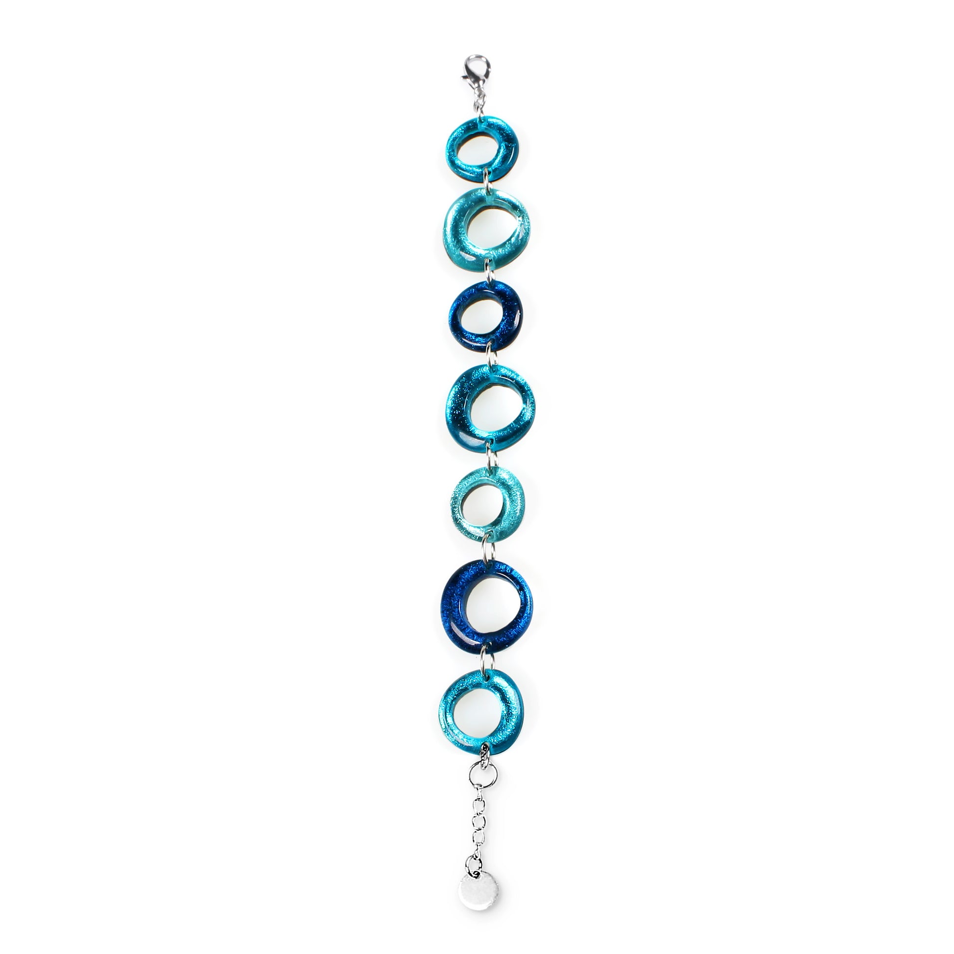 Teal Hollow Circles Bracelet | The Jewellery Stop