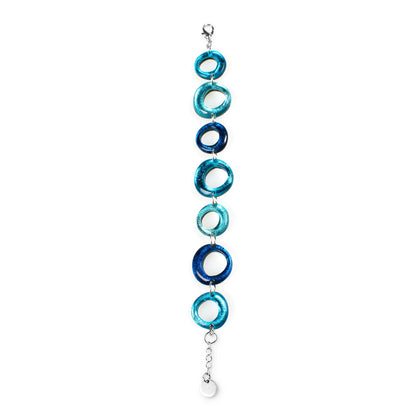 Teal Hollow Circles Bracelet | The Jewellery Stop