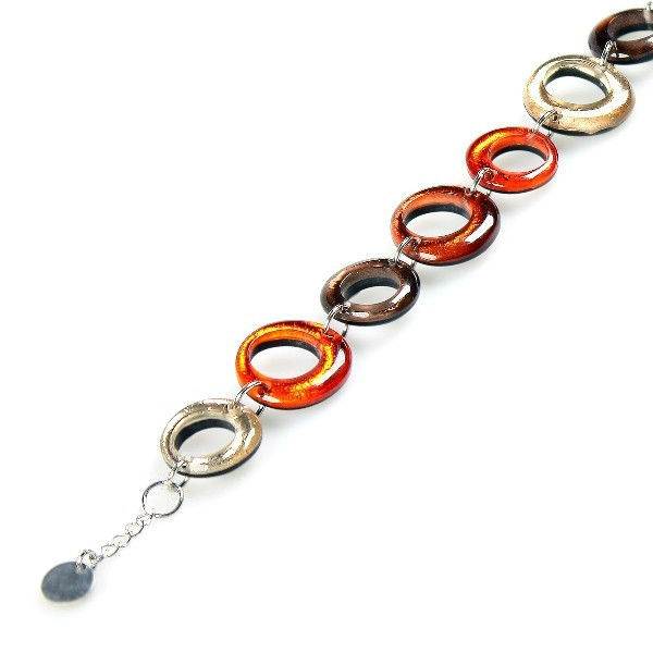 Toffee Hollow Circles Bracelet | The Jewellery Stop