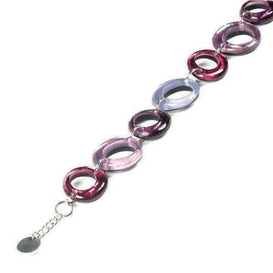 Violet Hollow Circles Bracelet | The Jewellery Stop