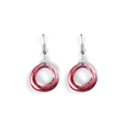 Rose Hollow Circles Fish Hook Earrings | The Jewellery Stop