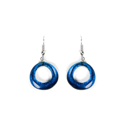Seaweed Hollow Circles Fish Hook Earrings | The Jewellery Stop