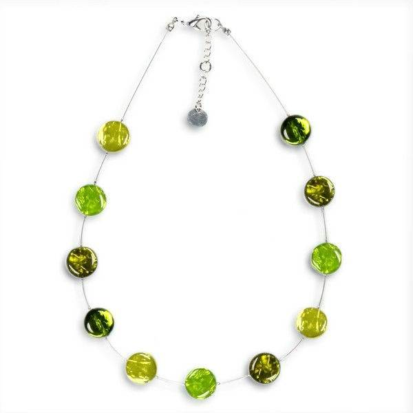 Peridot Buttons Necklace
