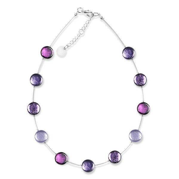 Purple Buttons Necklace