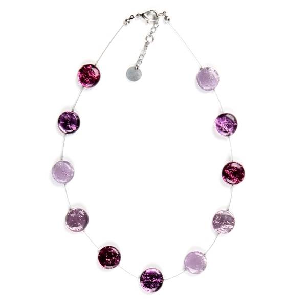 Violet Buttons Necklace