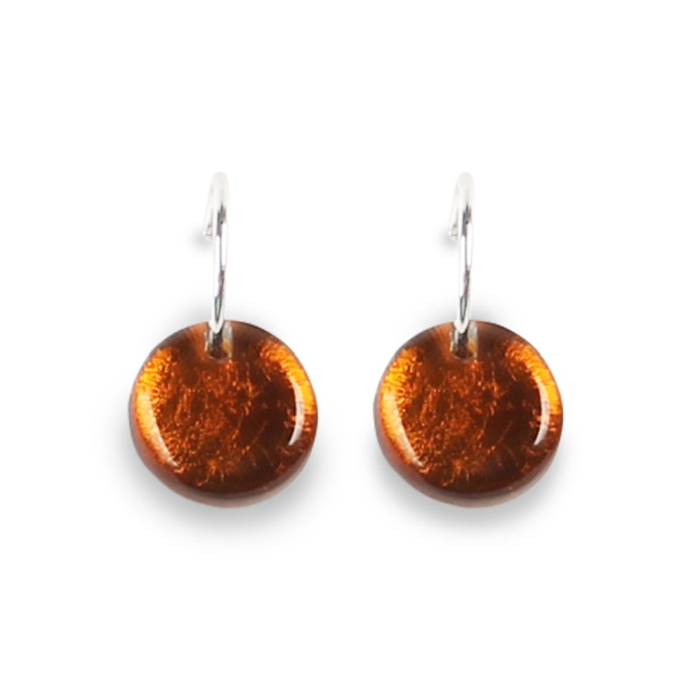 Mustard Buttons Creole Earrings | The Jewellery Stop