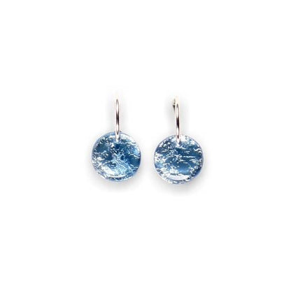 Navy Buttons Creole Earrings | The Jewellery Stop