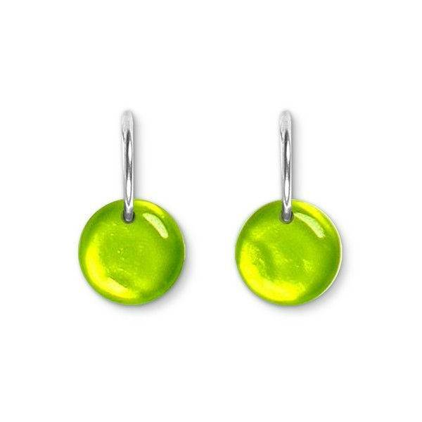 Peridot Buttons Creole Earrings | The Jewellery Stop