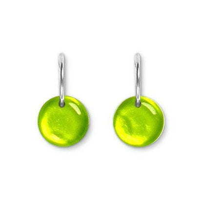 Peridot Buttons Creole Earrings | The Jewellery Stop