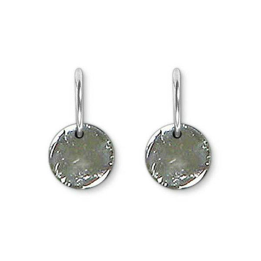 Steel Buttons Creole Earrings | The Jewellery Stop