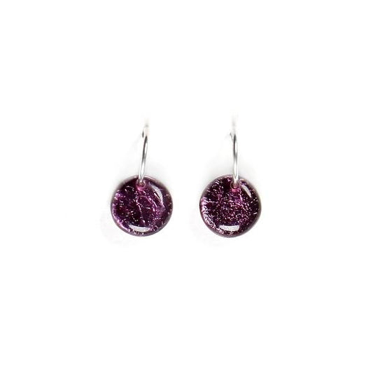 Violet Buttons Creole Earrings | The Jewellery Stop