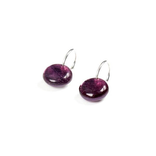 Violet Buttons Creole Earrings | The Jewellery Stop