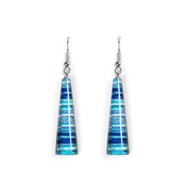 Ocean Triangle Stripes Fish Hook Earrings | The Jewellery Stop