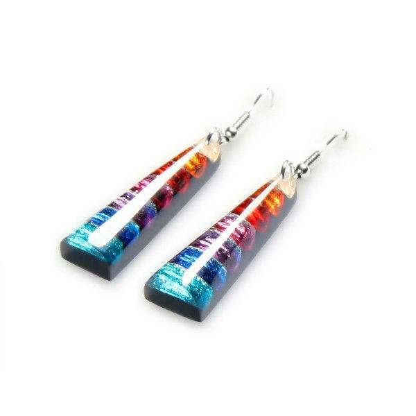 Rainbow Triangle Stripes Fish Hook Earrings | The Jewellery Stop