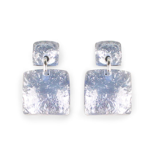 Arctic Antique Square Dangle Stud Earrings | The Jewellery Stop