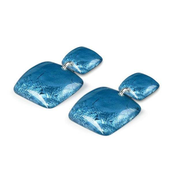 Sky Antique Square Dangle Stud Earrings | The Jewellery Stop
