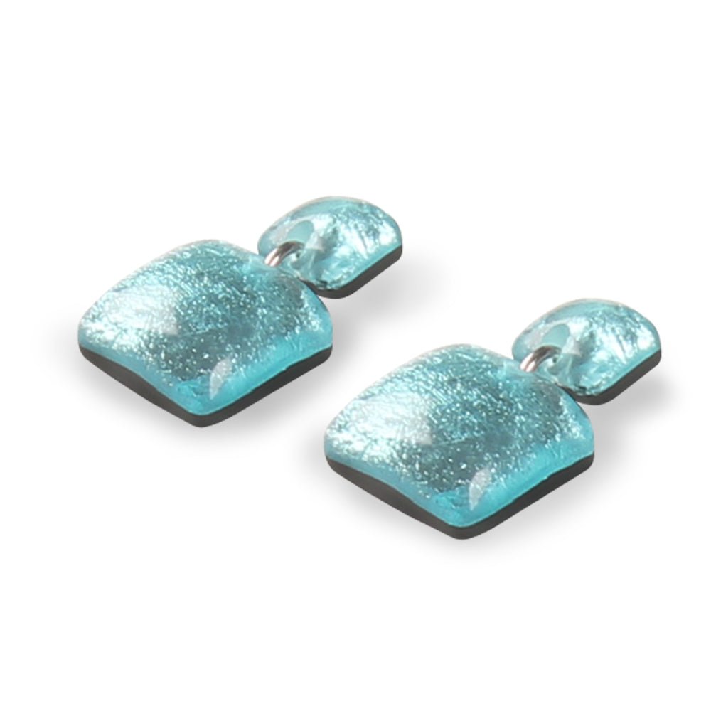 Turquoise Antique Square Dangle Stud Earrings | The Jewellery Stop