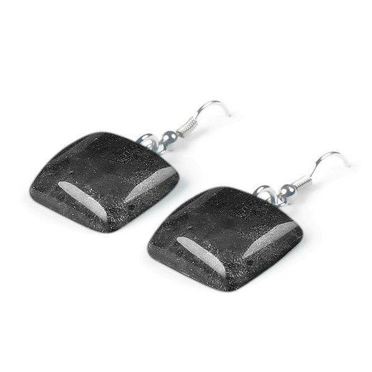 Grey Antique Square Fish Hook Earrings | The Jewellery Stop