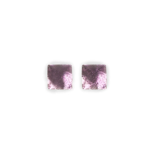 Aubergine Antique Square Stud Earrings | The Jewellery Stop