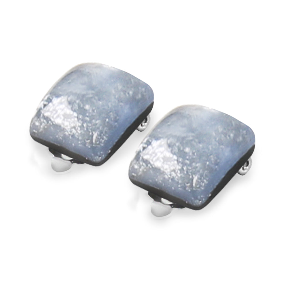 Arctic Antique Square Clip Earrings