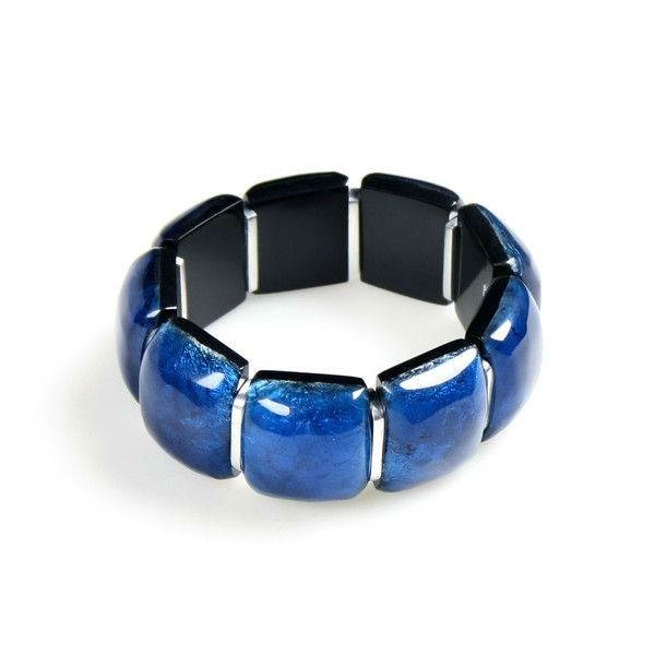 Navy Antique Square Bangle | The Jewellery Stop