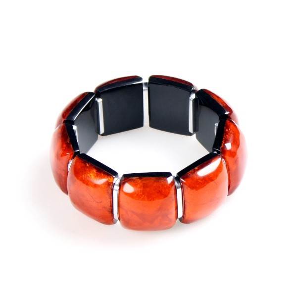 Orange Antique Square Bangle | The Jewellery Stop