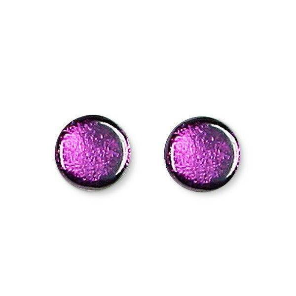 Purple Buttons Stud Earrings | The Jewellery Stop