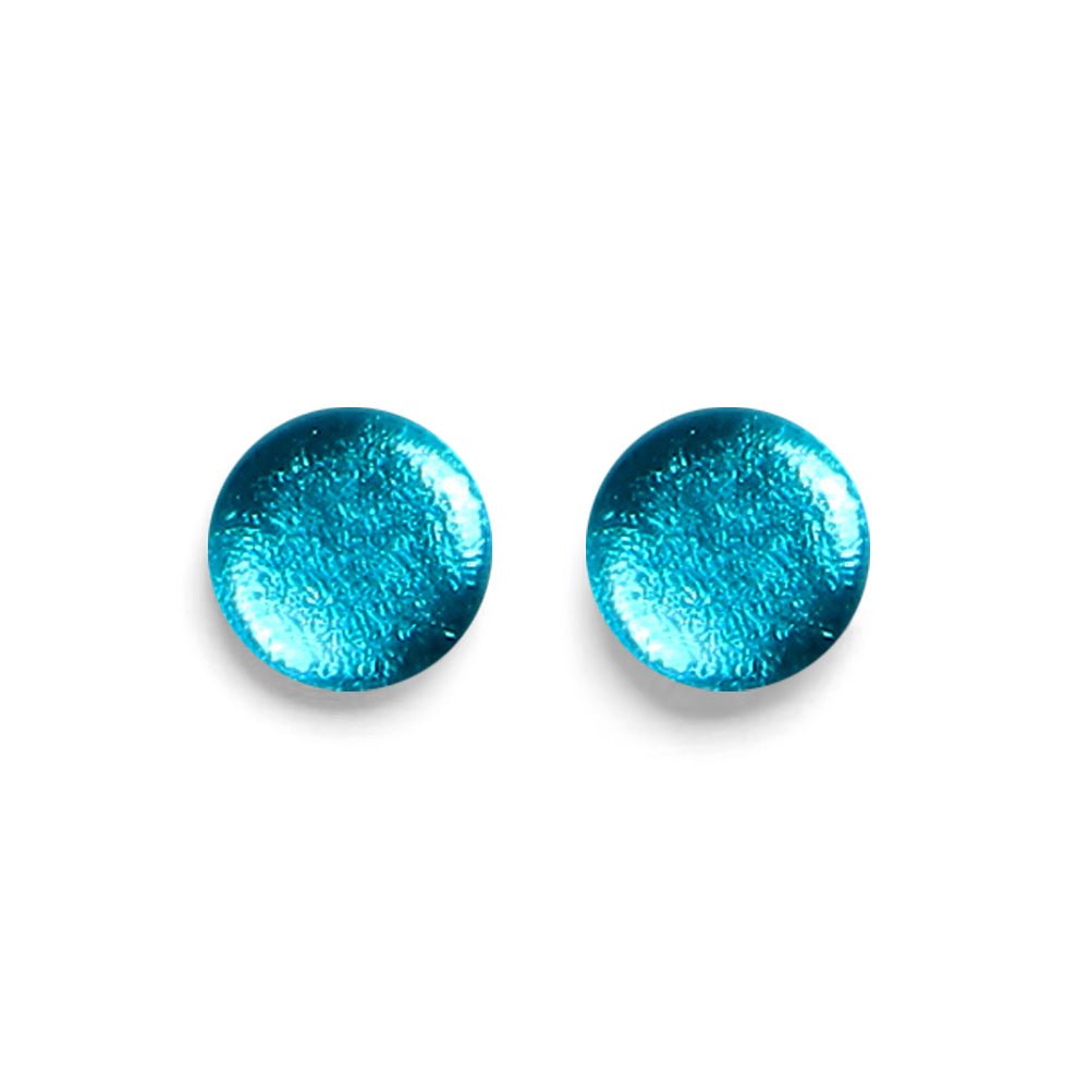 Teal Buttons Stud Earrings | The Jewellery Stop