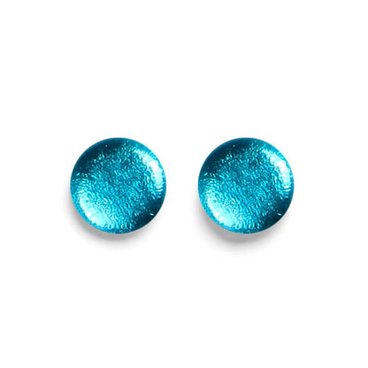 Teal Buttons Stud Earrings | The Jewellery Stop