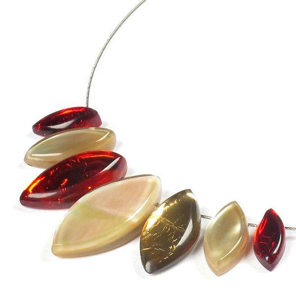 Toffee Petal with Shell Necklace