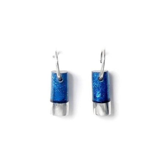 Blue Bamboo Creole Earrings | The Jewellery Stop