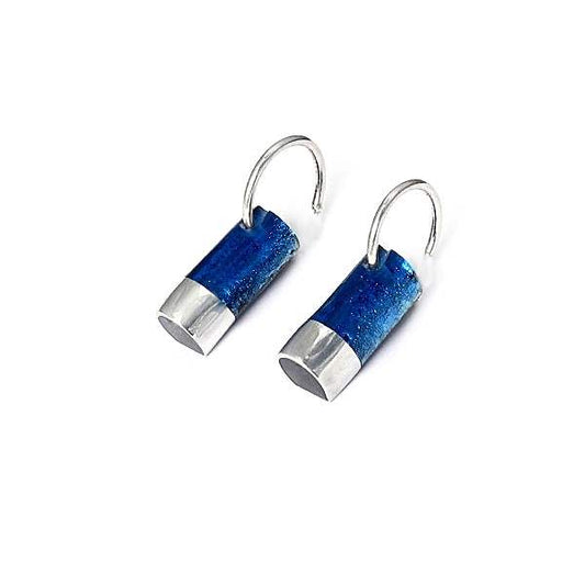 Blue Bamboo Creole Earrings | The Jewellery Stop