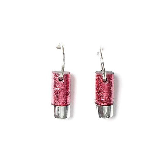 Pink Bamboo Creole Earrings | The Jewellery Stop