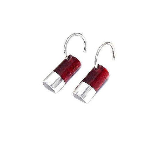 Red Bamboo Creole Earrings | The Jewellery Stop