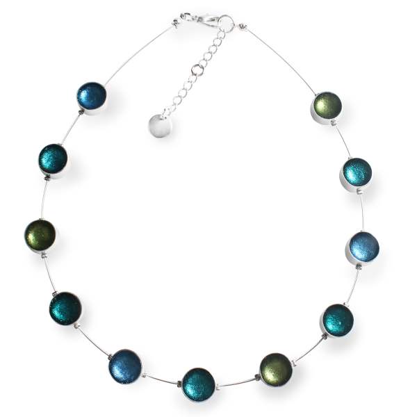 Jade Metal Buttons Necklace