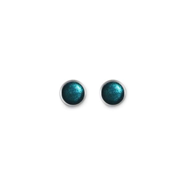 Jade Metal Buttons Small Stud Earrings