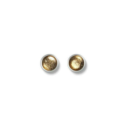 Metallics Metal Buttons Small Stud Earrings