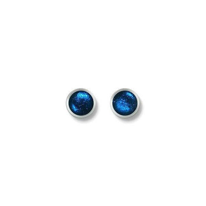 Ocean Metal Buttons Small Stud Earrings | The Jewellery Stop